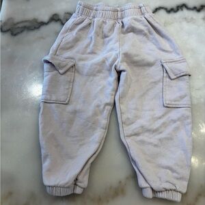 Zara Kids Light Cream Cargo Joggers